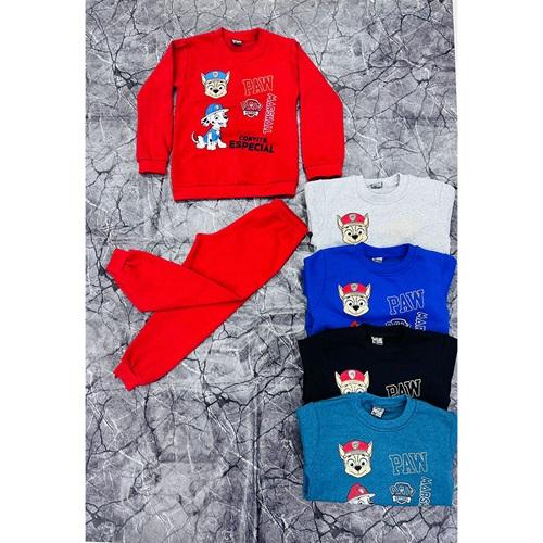 Ataoğlu Çocuk 2 İp Sevimli Köpek Baskılı Takım 3-7 Yaş