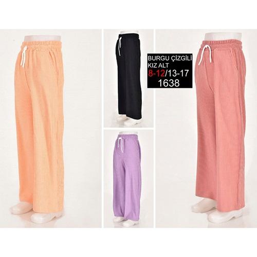 Yılmazcan 1638-2 Kız Çocuk Model Burgu Çizgili Plazo Eşofman Alt 13-17 Yaş