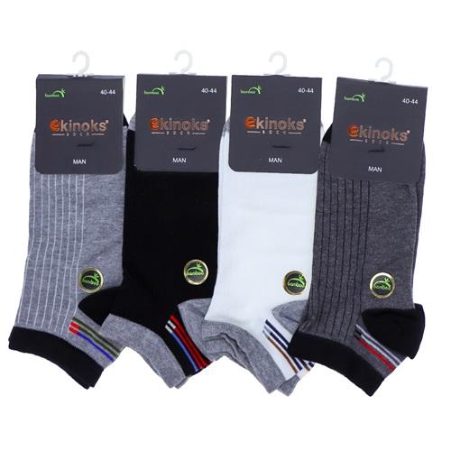 Ekinoks St04644 Erkek Bambu Desenli Likralı Patik Çorap 40-44