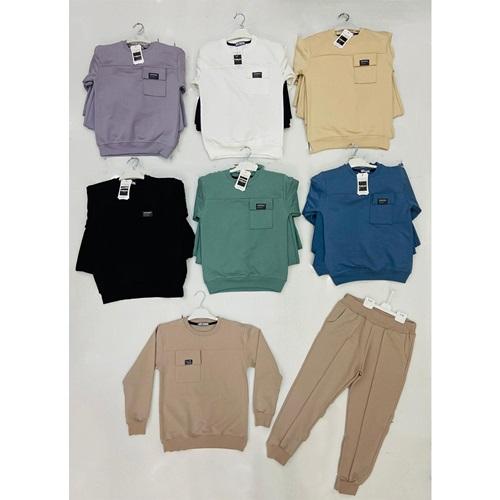 Furkan Erkek Çocuk 2 İp Desıngned Cep Nakışlı Takım 3-6 Yaş