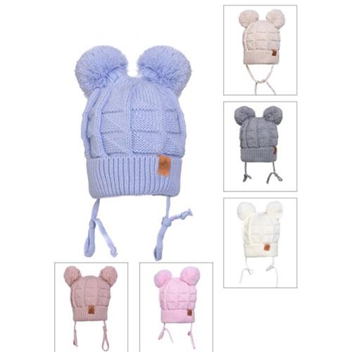 Recos Çocuk 0054 Triko Kup Çift Ponponlu Bere 4-8 Yaş