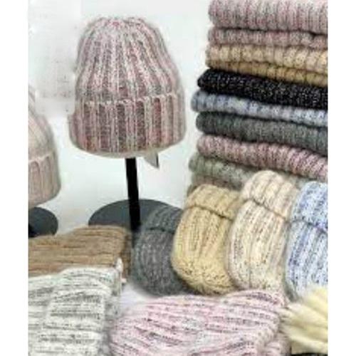 Cemal Çocuk Triko Örme Kırçıl Desenli Katlamalı Bere 5-8 Yaş (20 Li)