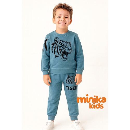 Minika Erkek Çocuk 2 İp Kaplan Baskılı Takım 3-10 Yaş