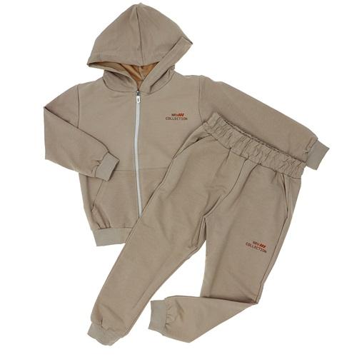 Nirvana 580-1 Erkek Çocuk 2 İplik Collectıon Baskılı Kapşonlu Ceket Takım 11-14 Yaş