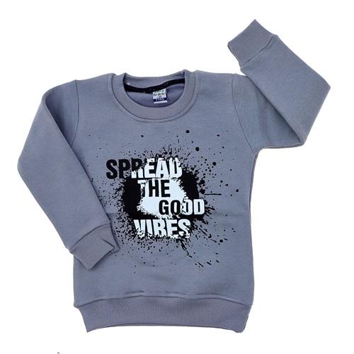 Kardeşler Lıfe Erkek Çocuk 3 İp Spread The Good Vıbes Baskılı Sweat 5-8 Yaş