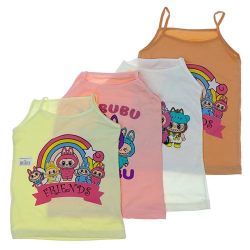 İntimo Kids 2538 Kız Çocuk Süper Labubu Baskılı İp Askılı Atlet (6 Lı)