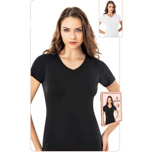 Kota 6616 Bayan Modal Yarım Kol V Yaka Atlet