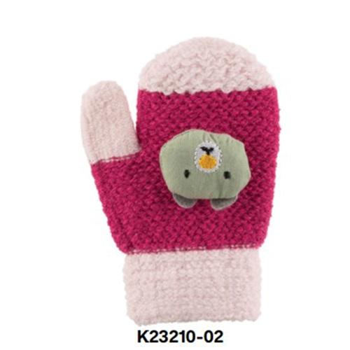 Kitti K23210-02 Kız Çocuk Kabartma Micro Oyuncaklı Örme Eldiven 1-3 Yaş