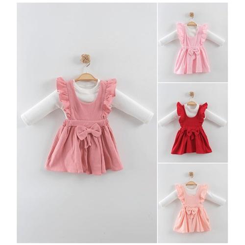 Tufitto 1711 Kız Bebe Raporlu Fiyonk Elbise 9-24 Ay