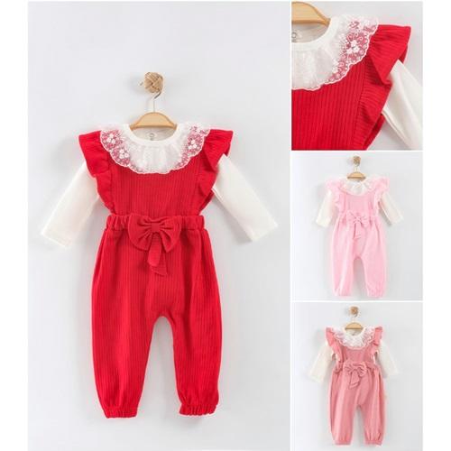 Tufitto 1706 Kız Bebe Raporlu Fırfırlı Tulum 6-18 Ay