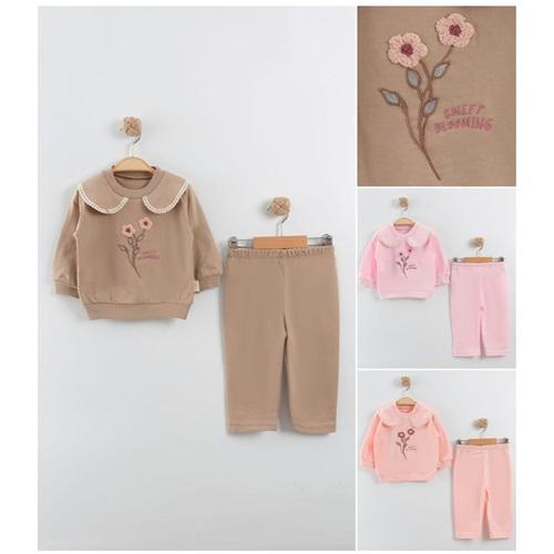 Tufitto 1709 Kız Bebek Çiçek Sweet Blooming 2 Li Takım 9-24 Ay