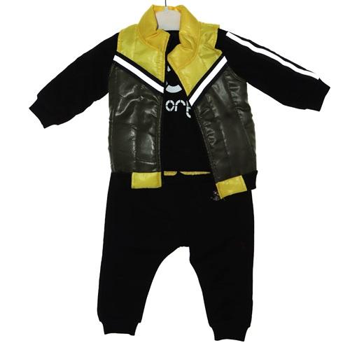 15549 Erkek Çocuk 3 Lü Mikro Takım 6-9-12 Ay