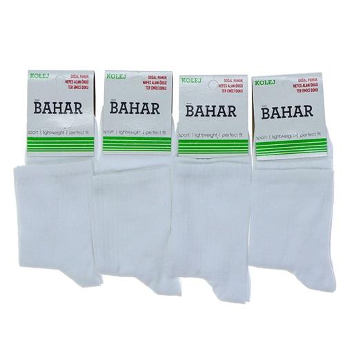 Bahar 3074 Erkek Penye Likralı Nefes Alan Örgü Ter Emici Doku Kolej Patik Çorap
