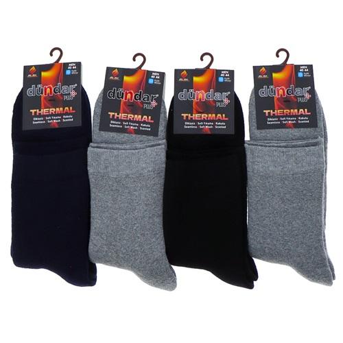 Dündar Plus 5978 Erkek Dikişsiz Likralı Termal Havlu Konç Patik Çorap