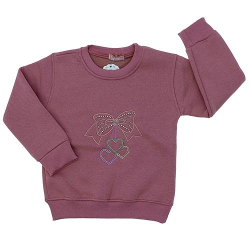 Papatyam Kids 10919 Kız Çocuk 3 İp Kurdalı Kalp Boncuklu Nakışlı Sweat 5-8 Yaş