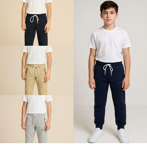 Yılmazcan 526-2 Erkek Çocuk 3 İp Torlu Nıke Baskılı Eşofman Alt 13-17 Yaş