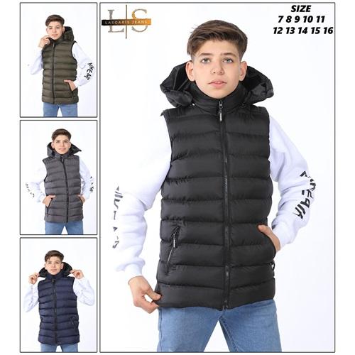 Lasgaris 2005 Erkek Çocuk Jesica Kapşonlu Şişme Yelek 12-16 Yaş (5 Li)