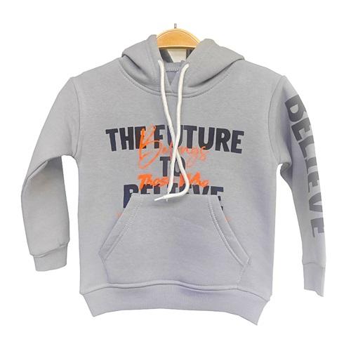 Kardeşler Lıfe Erkek Çocuk 3 İplik Kapşonlu The Future Baskılı Sweat 5-8 Yaş