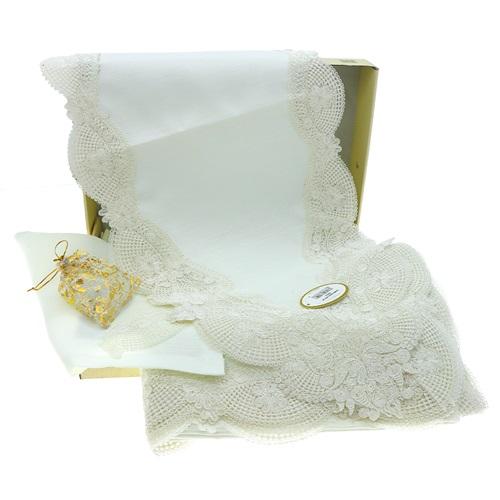 Kasso Home Krc2037 Zümre Fransız Güpürlü 26 parça Masa Örtüsü Seti 160 X 220 CM