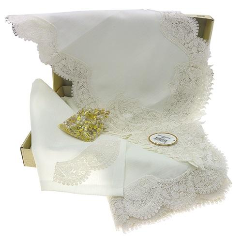 Kasso Home Krc2038 Şehrazat Fransız Güpürlü 26 parça Masa Örtüsü Seti 160 X 220 CM