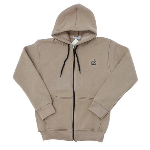 Papatyam Kids 11937 Erkek Çocuk 3 İp Fermuarlı Calvin Klein Enjeksiyon Baskılı Kapşonlu Caket 13-16 Yaş