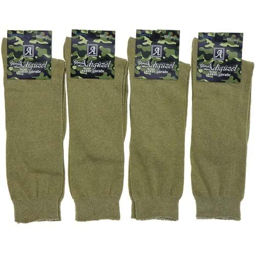 Adıgüzel 6829 Erkek Likralı Asker Çorabı