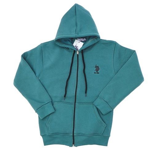 Papatyam Kids 10938 Erkek Çocuk 3 İp Fermuarlı U.S. Polo Enjeksiyon Baskılı Kapşonlu Caket 9-12 Yaş