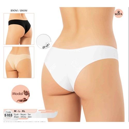 Kota 5103 Bayan Modal Arkası Çift Katlı Bikini Külot
