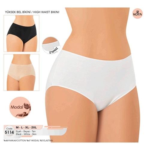 Kota 5114 Bayan Battal Modal Yüksek Bel Bato Külot