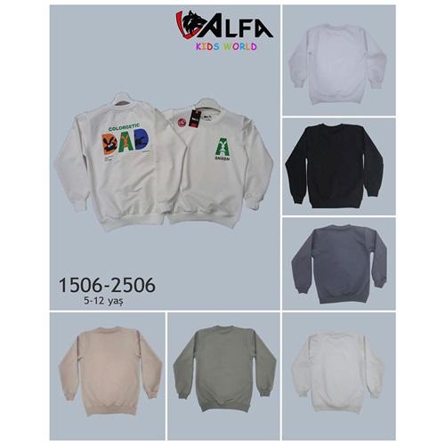 Alfa Kids 2506 Erkek Çocuk 2 İp Snxbn Baskılı Sweat 9-12 Yaş