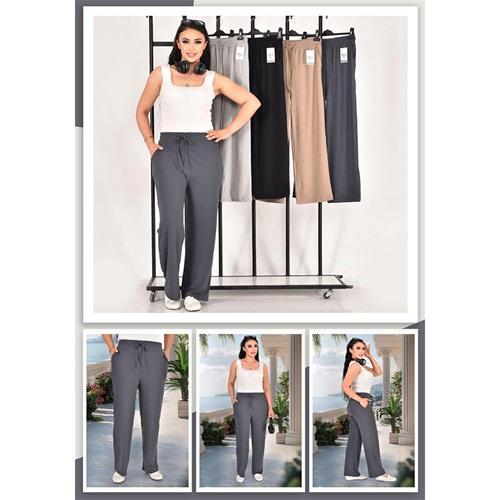 Elit Lıfe 91 Bayan Battal Kaşkorse Geniş Paçalı Eşofman Alt 3XL-7XL