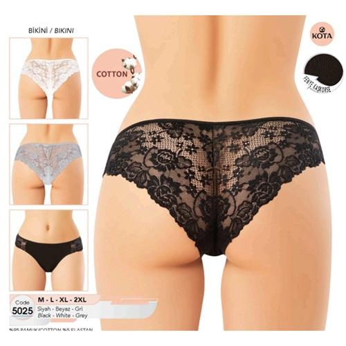 Kota 5025 Bayan Kaşkorse Dantelli Bikini Külot