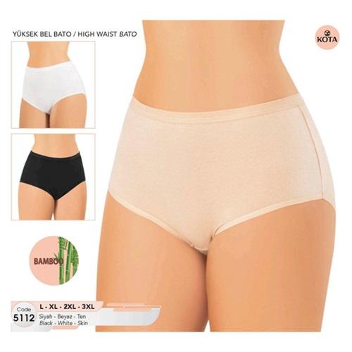 Kota 5112 Bayan Battal Bambu Yüksek Bel Bato Külot 3XL
