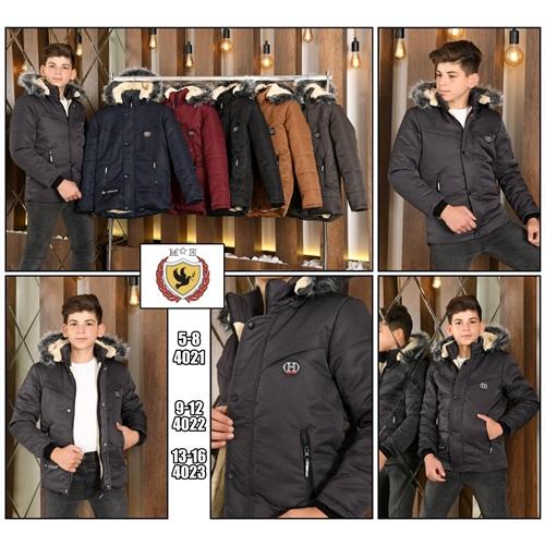 Hemam 4022 Erkek Çocuk Keten Kapşonlu Mont 9-12 Yaş
