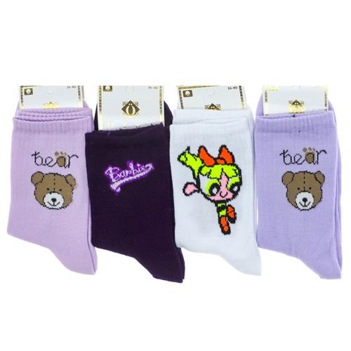 Özsa 3544 Bayan Likralı Desenli Kolej Çorap