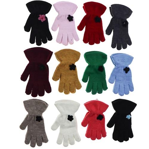 Ezel Bayan Çiçekli Triko Eldiven