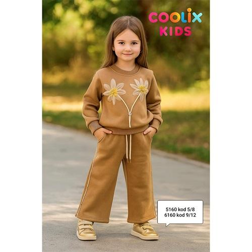 Coolix 5160 Kız Çocuk 3 İp Papatya Çicek Nakışlı 2 li Takım 5-8 Yaş