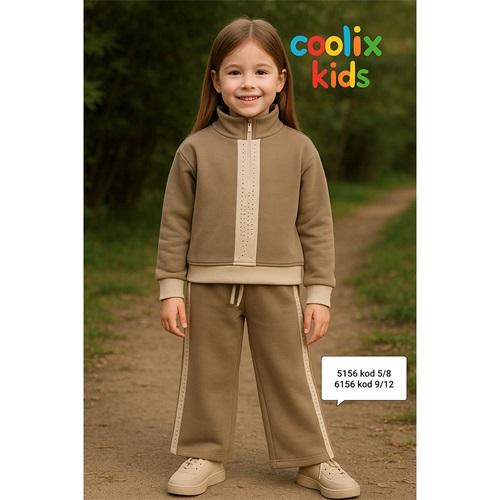 Coolix 6156 Kız Çocuk 3 İp Taşlı Yarım Fermuarlı 2 li Takım 9-12 Yaş