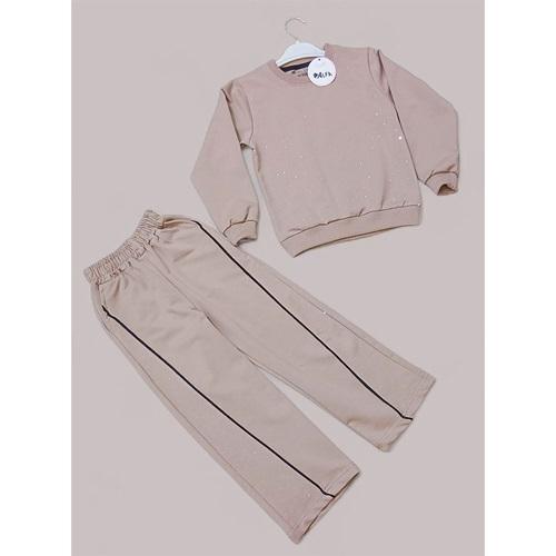 Alfa Kids 4221 Kız Çocuk 2 İp Taş Baskılı Takım 4-10 Yaş