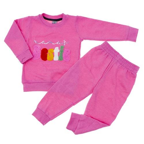 Kardeşler Lıfe Kız Çocuk 2 İp Nakışlı Sıfır Yaka 2 Li Takım 3-7 Yaş