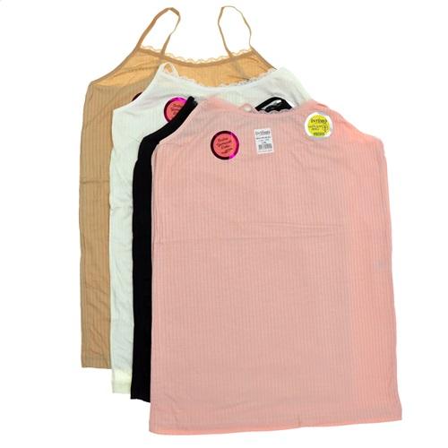 İntimo 1999 Bayan Viskon Ribana Dantelli İp Askılı Atlet (6 Lı)