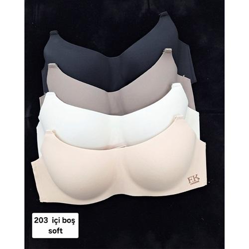 F.K 203 Balensiz Lazer Kesim Sütyen 80-95 (6 Li)