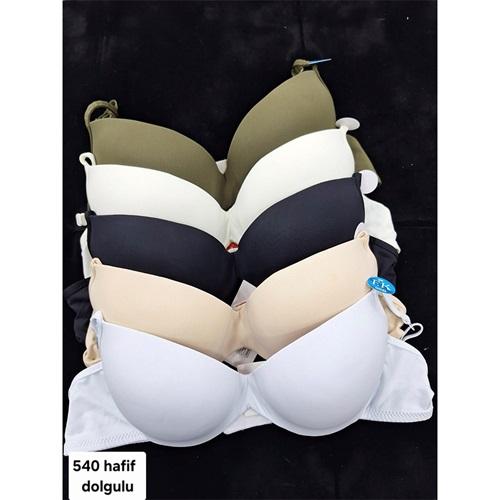 F.K 540 Bayan Desteksiz Süngerli Balensiz Sütyen 80-95 (6 Li)