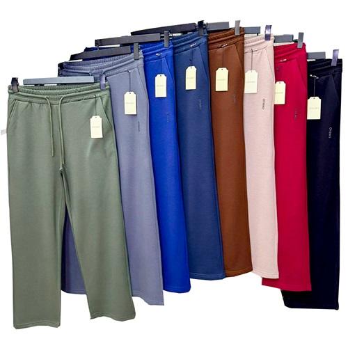 Oysho M2364 Bayan Modal Şardonlu Oysho Baskılı Geniş Paça Eşofman Alt S-2XL