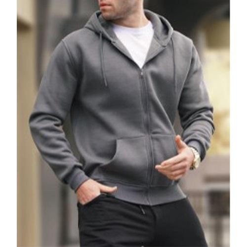 Carella Lıfe 2027 Erkek Kompak 3 iplik Fermuarlı Kapşonlu Sweat 2XL-6XL (5 Li)