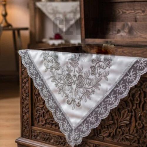 Kasso Home Krc2330 Saten Fransız Köşe Nakışlı Bohça