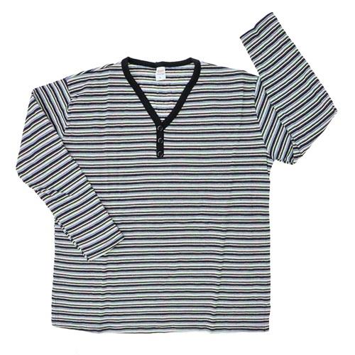 Bayan Çizgili 3 Döğümeli Şardonlu V Yaka Raporlu Anne Badisi L-3XL - Karışık Renk - L-XL-2XL-3XL - 39899-Karışık Ren-L-XL-2XL-3XL