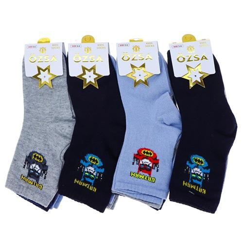 Özsa 2042 Erkek Çocuk Likralı Desenli Kolej Çorap