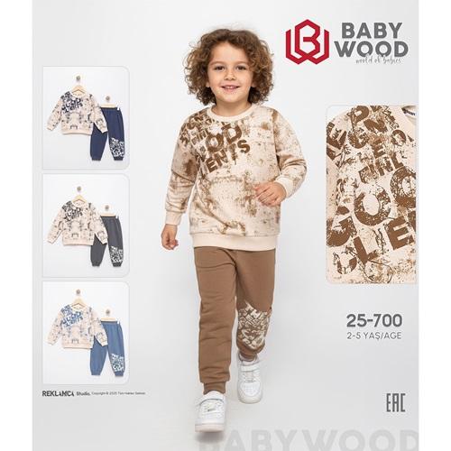 Babywood BW-25-700 Kız Bebe 2 İplik Good Clıen Baskılı Takım 2-5 Yaş
