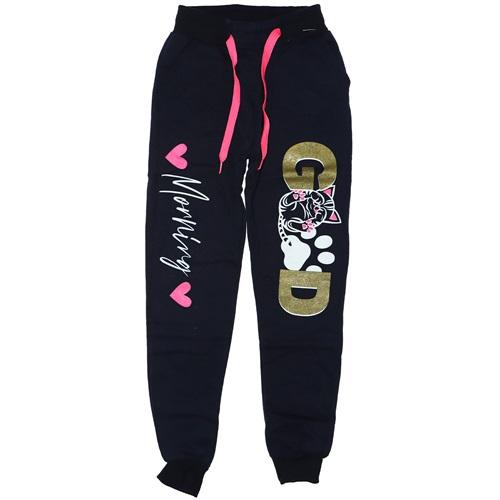 2007 İki İplik Şardonlu Good Baskılı Kız Çocuk Tek Alt 5-8 Yaş